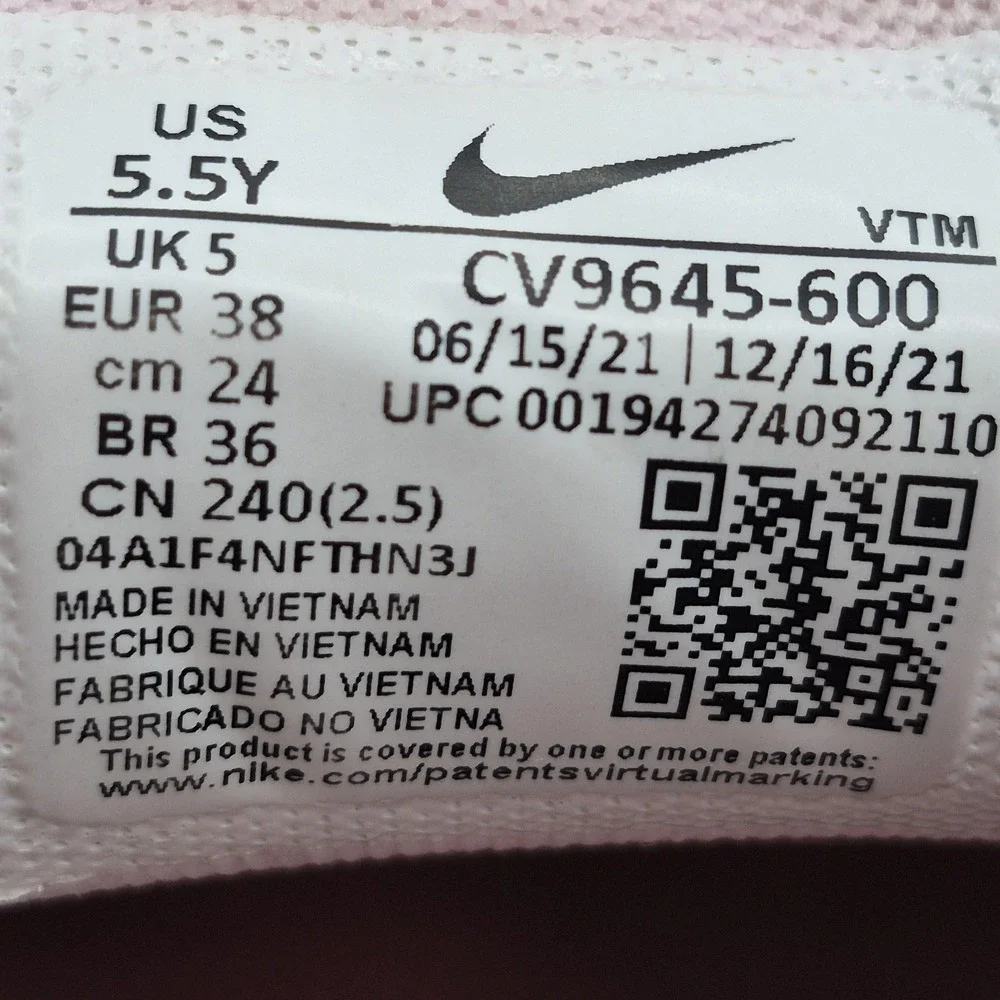Nike Air Max 270 Shoes Youth Size 5.5Y Pink Mesh Running Sneakers CV9645-600